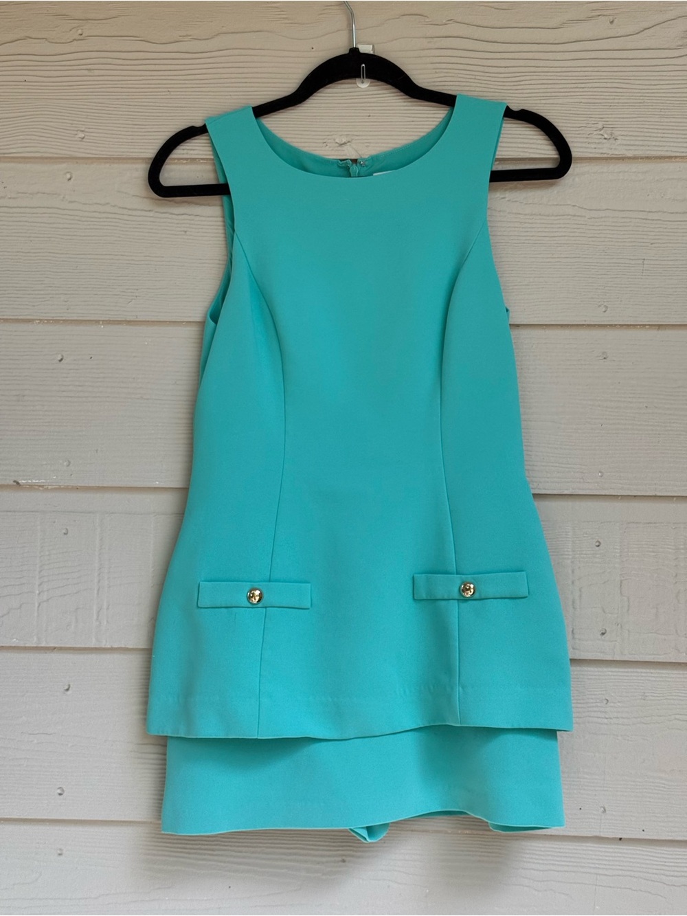 Amanda Uprichard Aqua Sleeveless Mini Dress